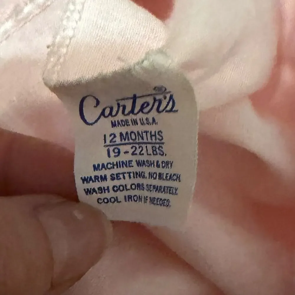 Vintage Carters | Terry Cloth Pink Romper Size 12 months